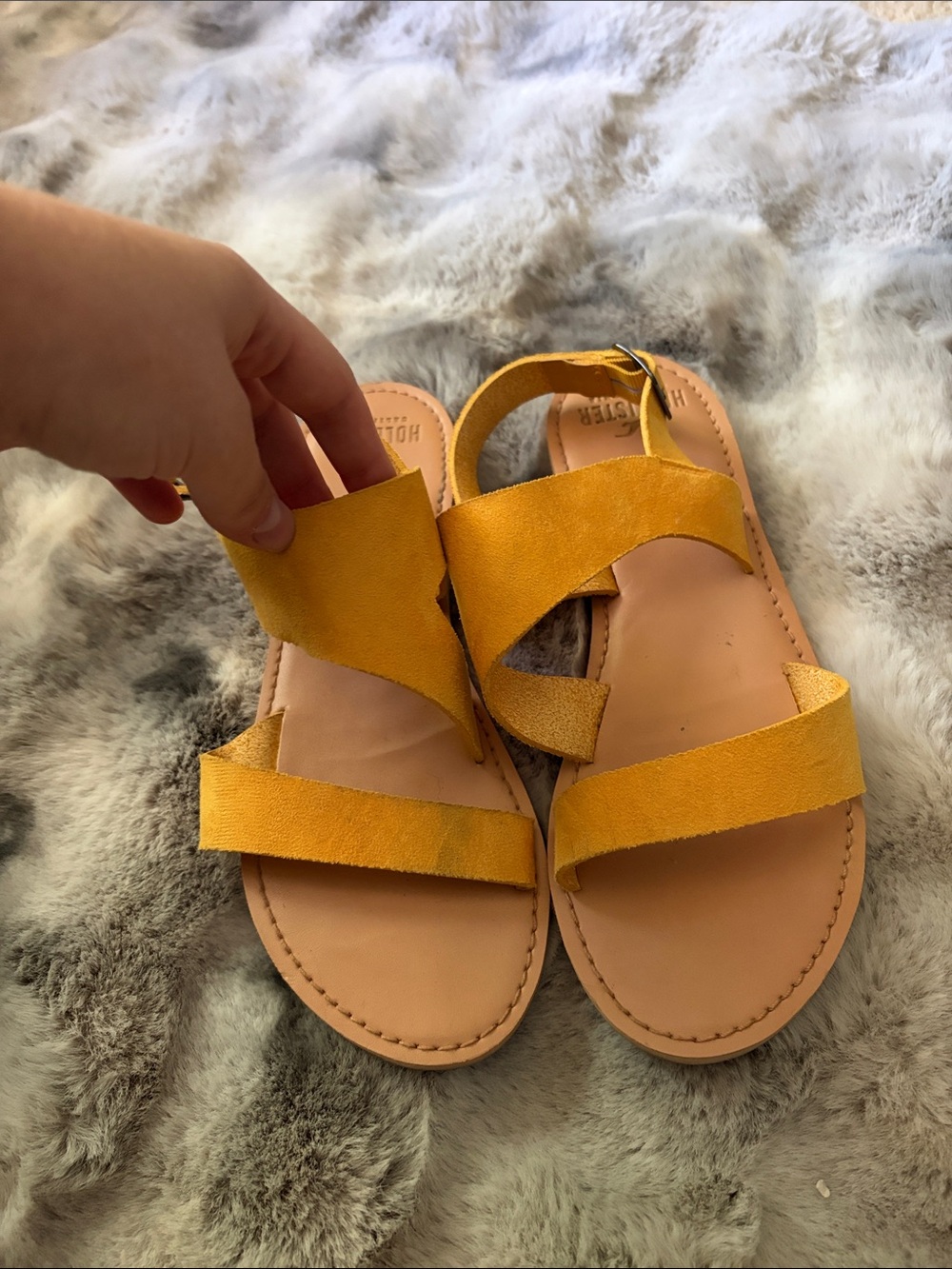 Hollister Mustard Suede Sandals ☀️🌻 - Picture 4 of 5